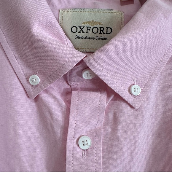 Alimens & Gentle Mens Button Down Collar Dress Shirt w/Chest Pocket Pink L - Picture 3 of 8